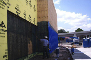 Leak detection wall slab